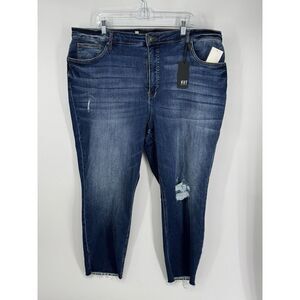 Kut From The Kloth High Rise Rachael Fab‎ Ab Mom Jean Distressed Plus Size 22W